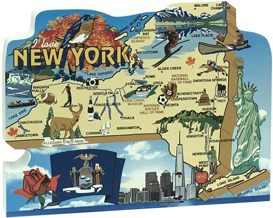 New York State map drawn