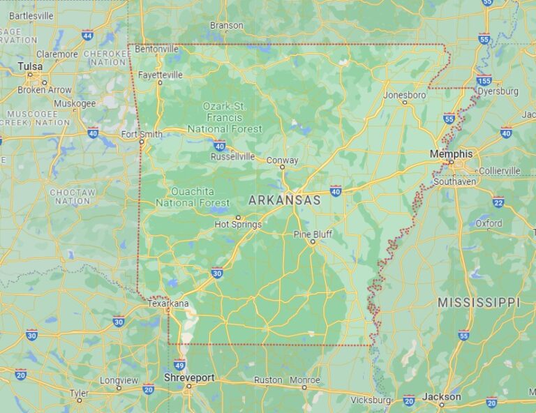 Arkansas map