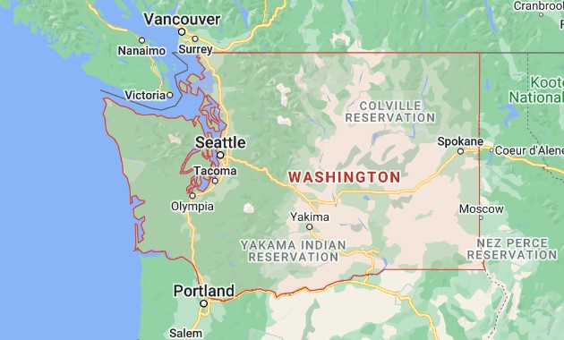 Washington state map